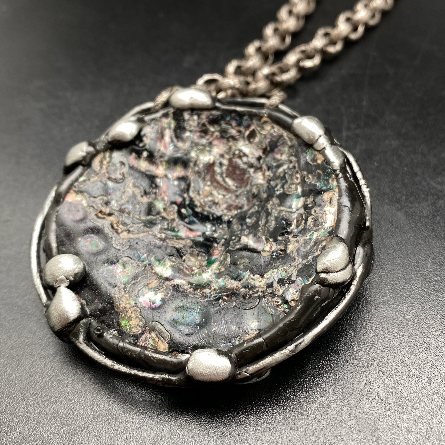 Jericho ~ Ancient Roman Glass Disc Necklace