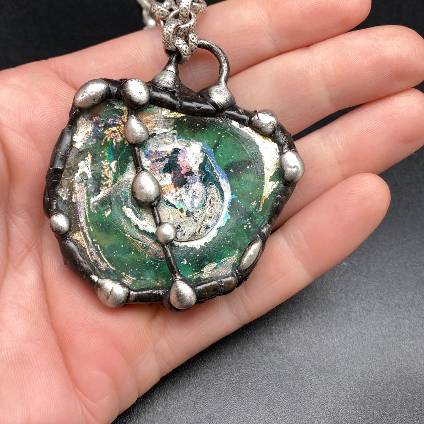 Looking Glass ~ Ancient Roman Glass Necklace