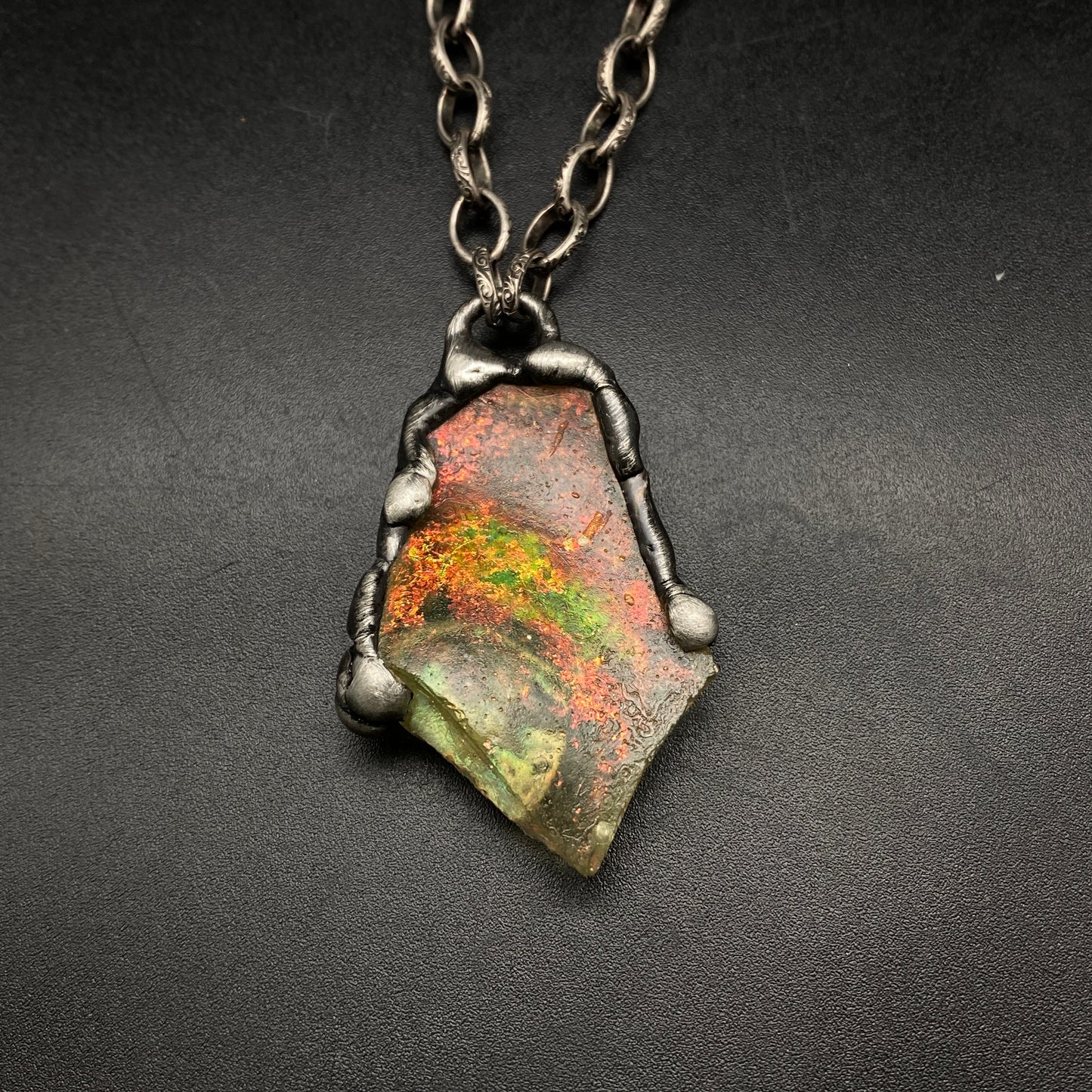 Fire ~ Ancient Roman Glass Necklace