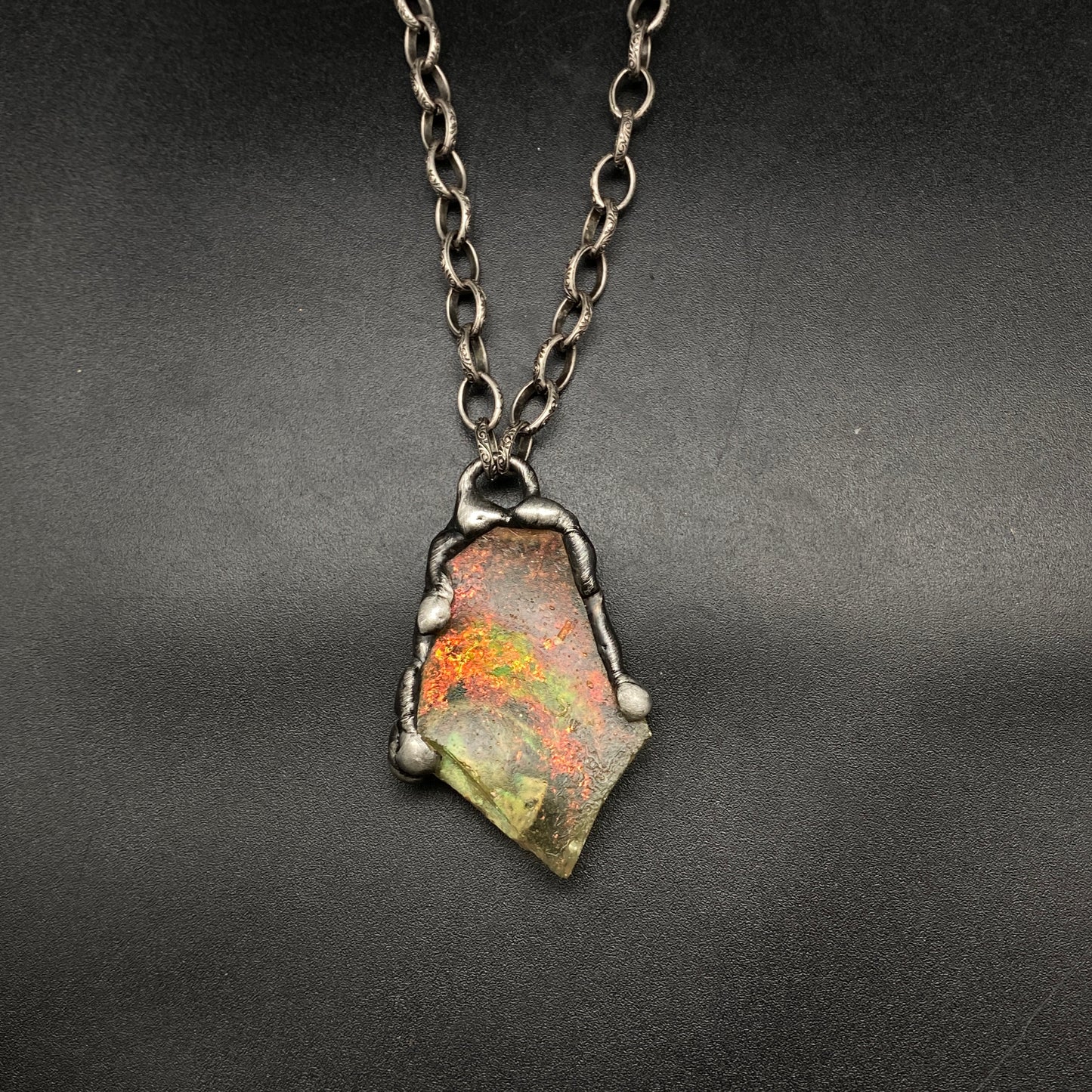 Fire ~ Ancient Roman Glass Necklace