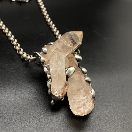 Broadcast ~ Quartz Cluster Necklace