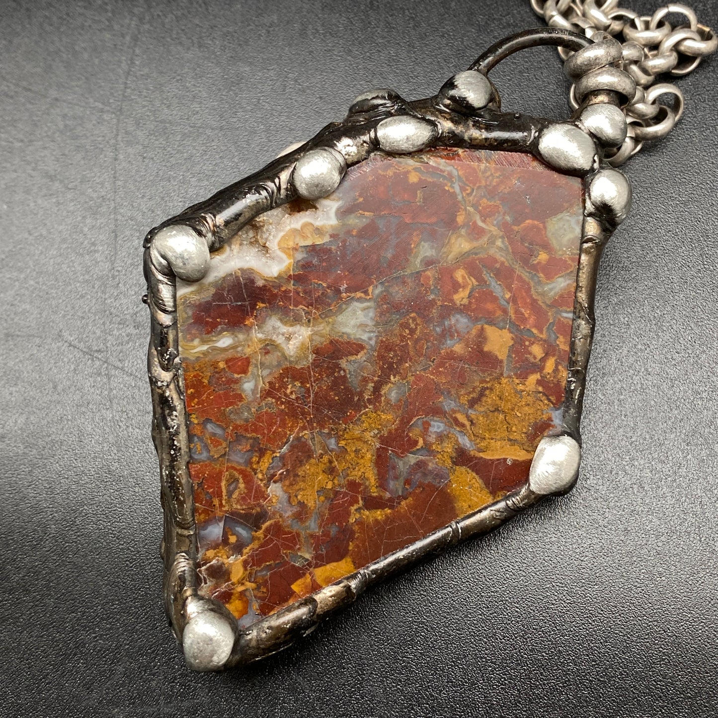 Plume ~ Red Plume Agate Necklace