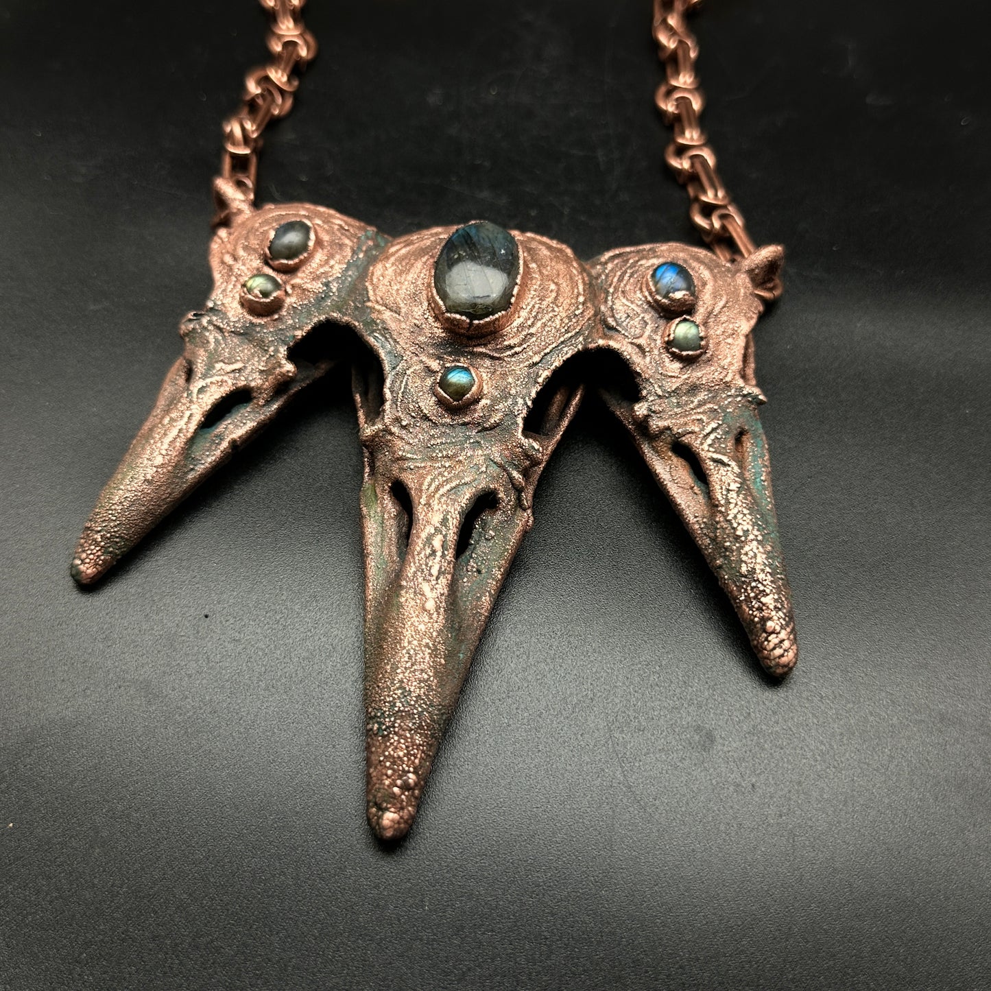 Rival ~ Raven Copper Electroformed Necklace