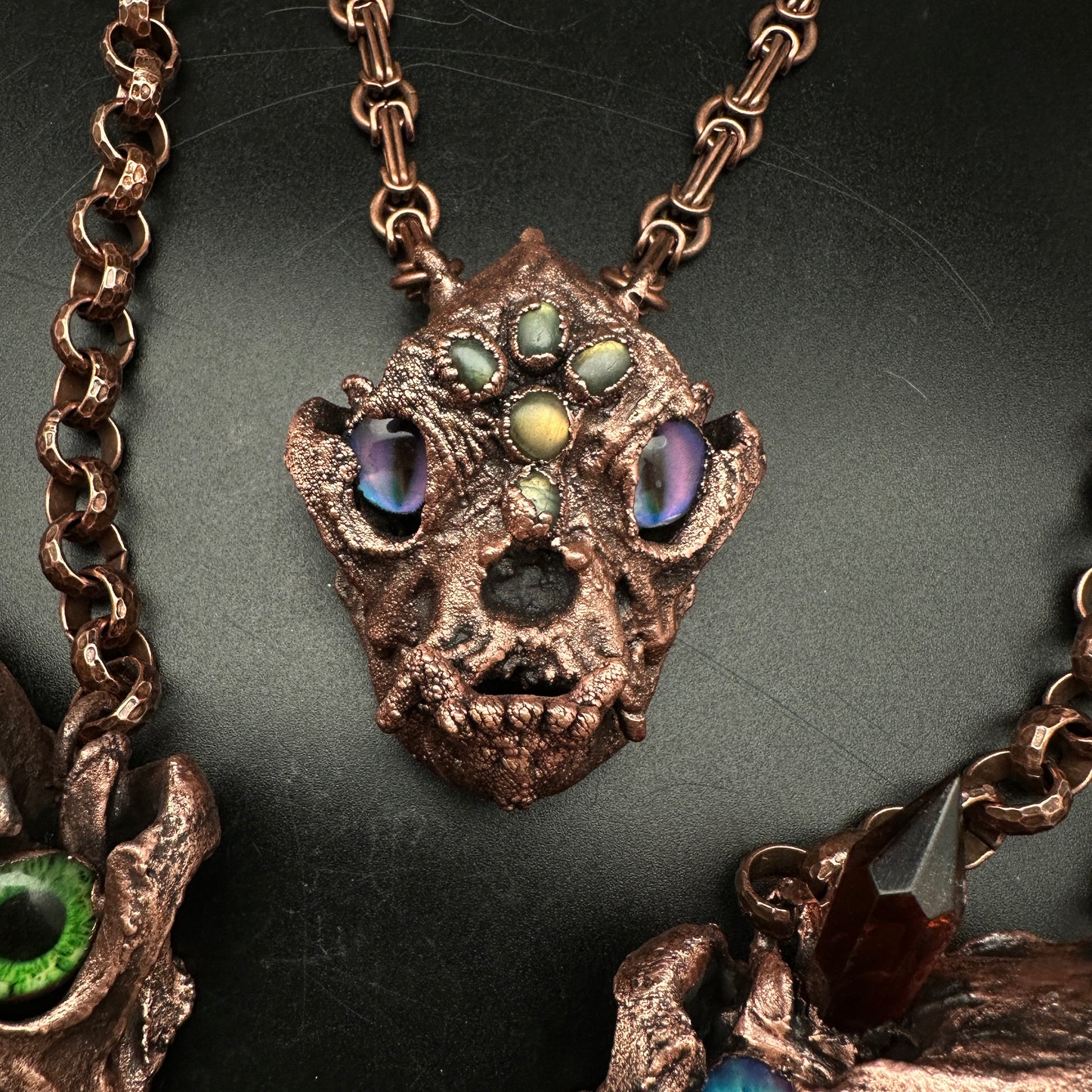 Son of Inugami ~ Medium Dog Demon Copper Electroformed Necklace