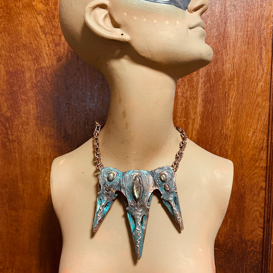 Primeval ~ Raven Copper Electroformed Necklace