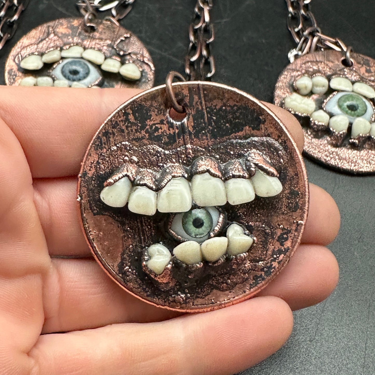 Seers  ~ Tooth & Eye Copper Medallion