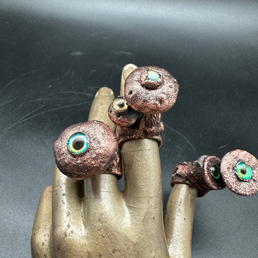 Seeing Mushroom Ring ~ Copper Electroformed