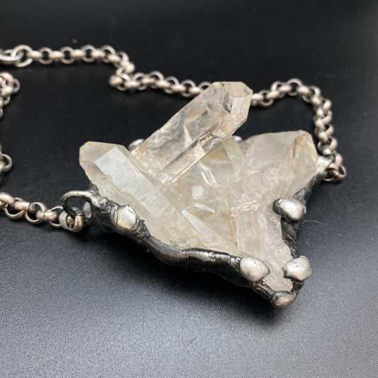 Broadcast ~ Quartz Cluster Necklace