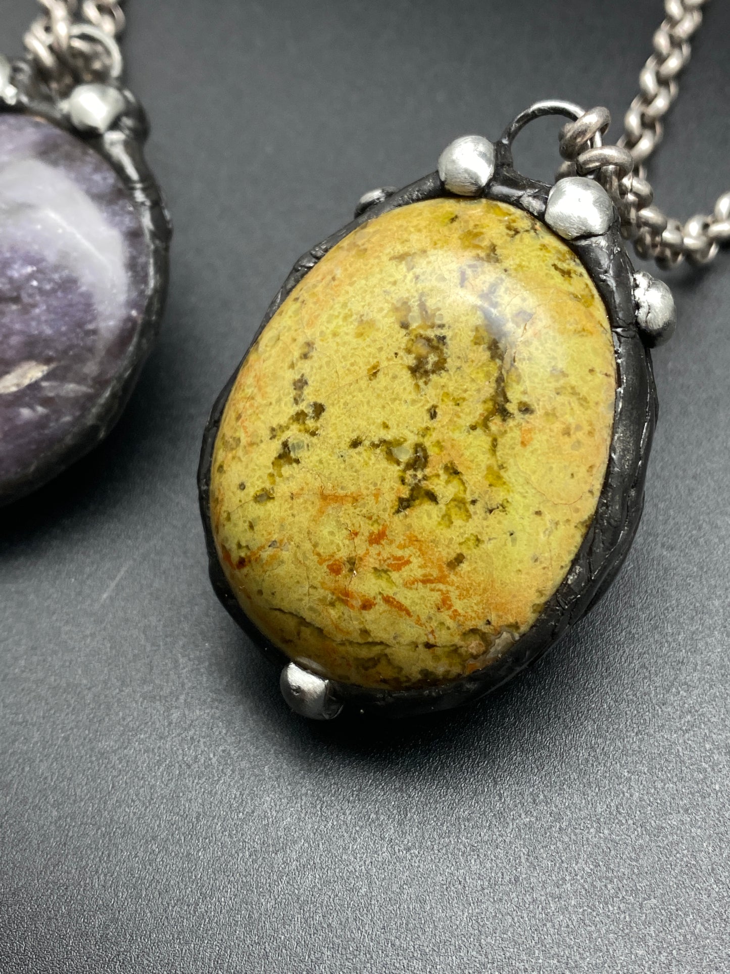 Flora ~ Green Opal Orb Necklace