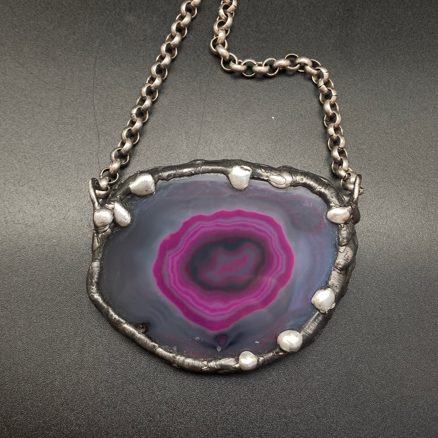 Portal ~ Geode Slice Necklace