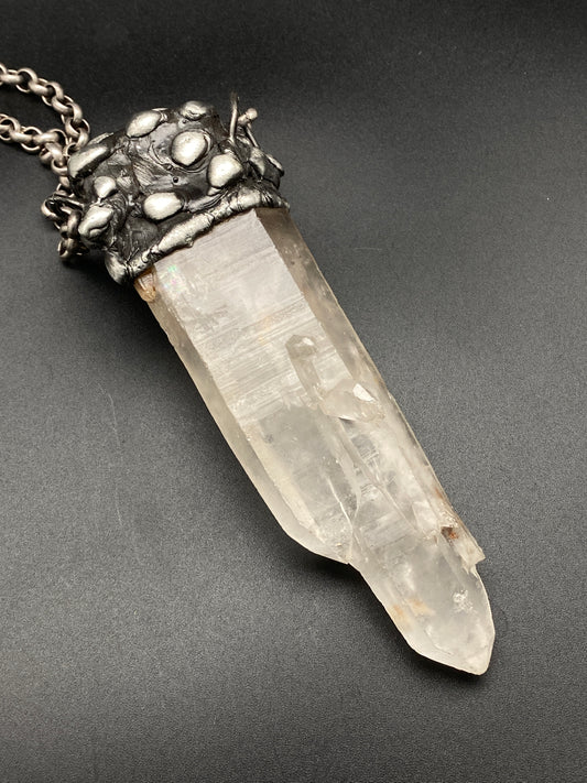 Titania ~ Giant Double Point Quartz Necklace