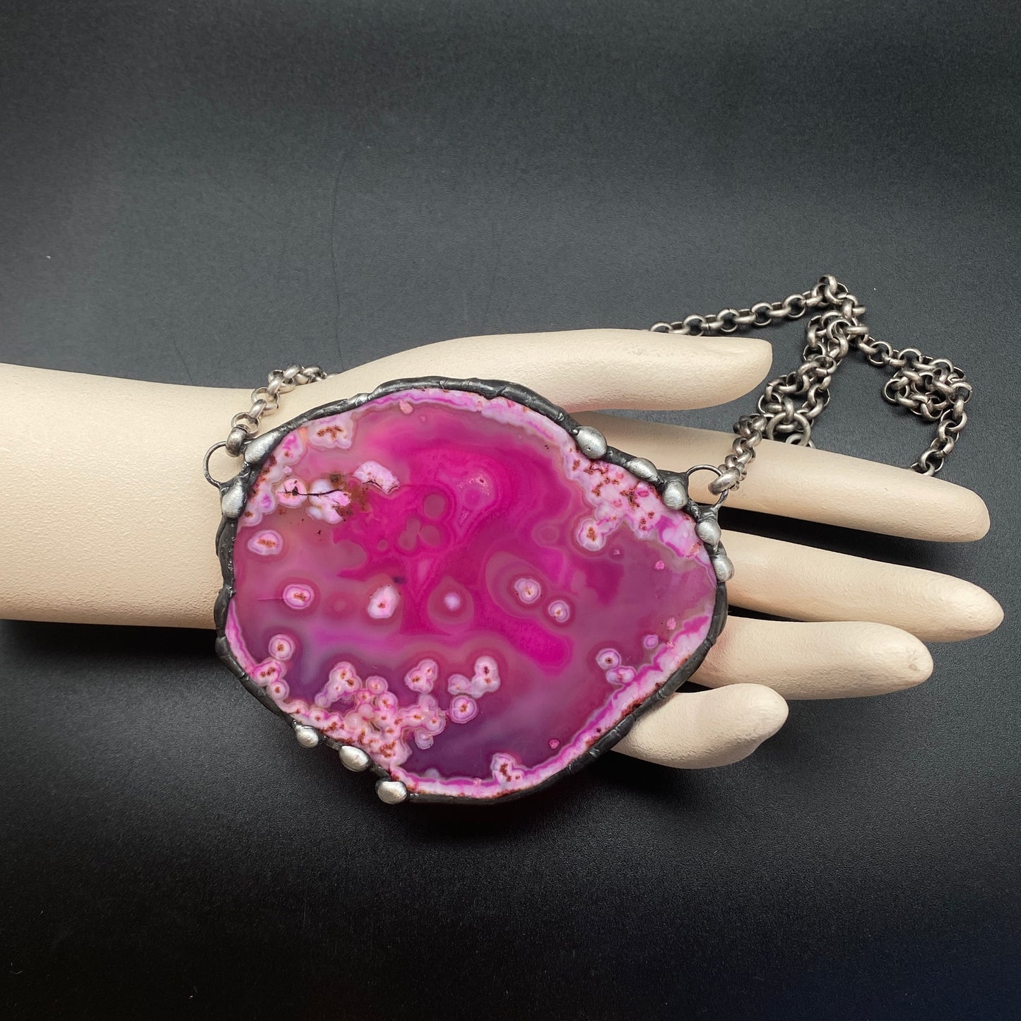 Blossom ~ Geode Slice Necklace