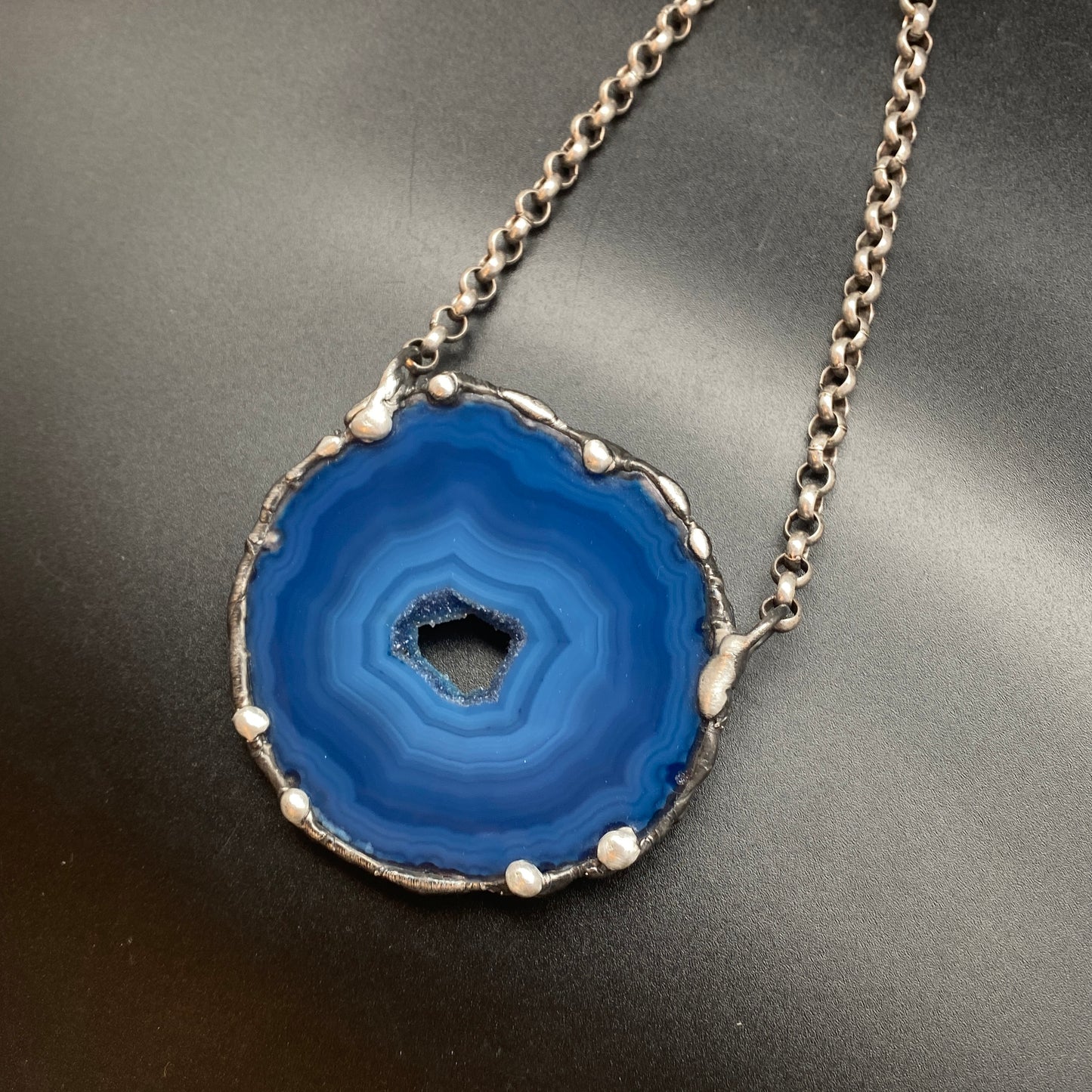 Oasis ~ Geode Slice Necklace