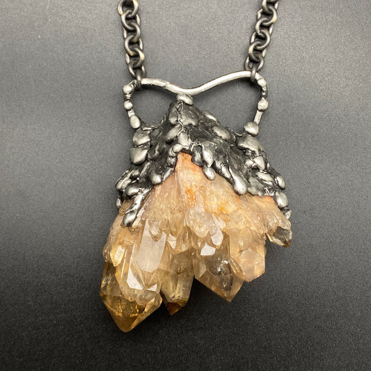 Castle For A Dreamer ~ Massive Kundalini Citrine Necklace