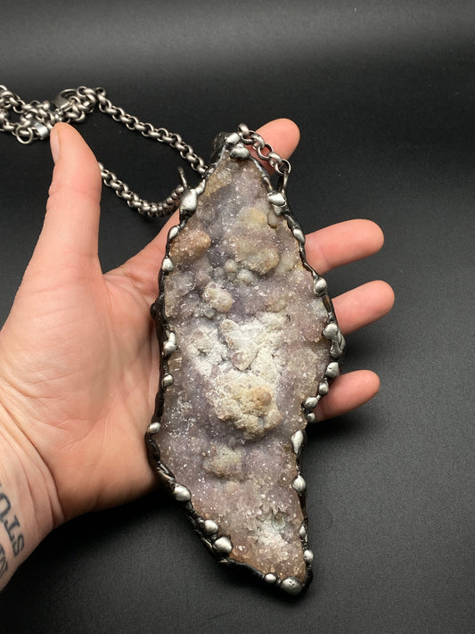 Undersea ~ Huge Flower Amethyst Necklace