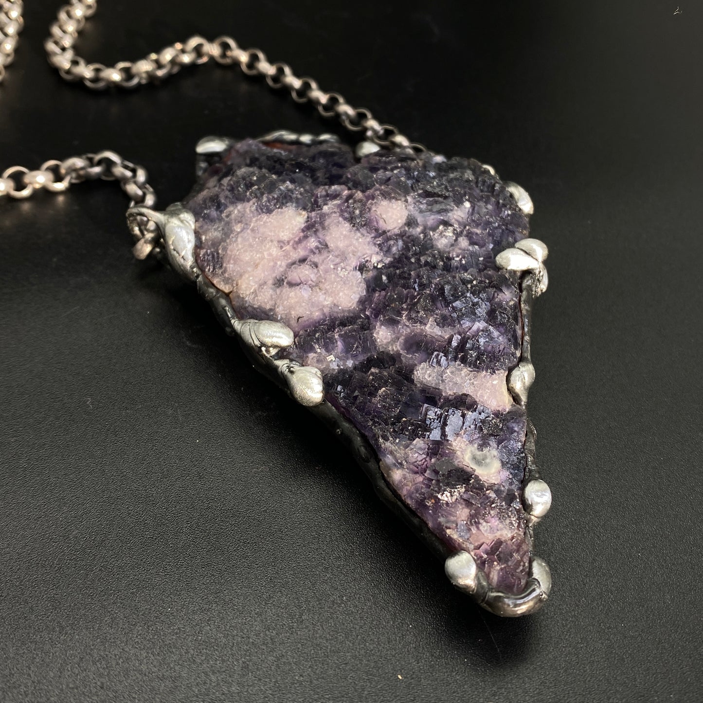 Float On ~ Dark Purple Fluorite Necklace