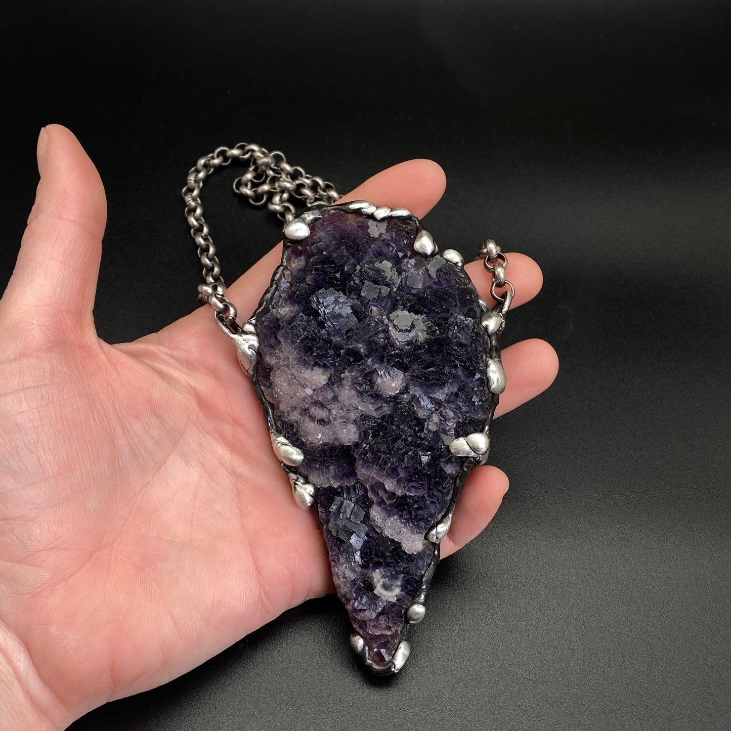 Float On ~ Dark Purple Fluorite Necklace