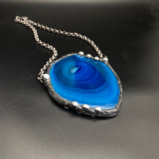 Pools ~ Geode Slice Necklace