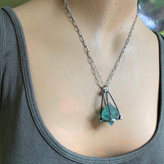 Rituals ~ Fluorite Cage Necklace