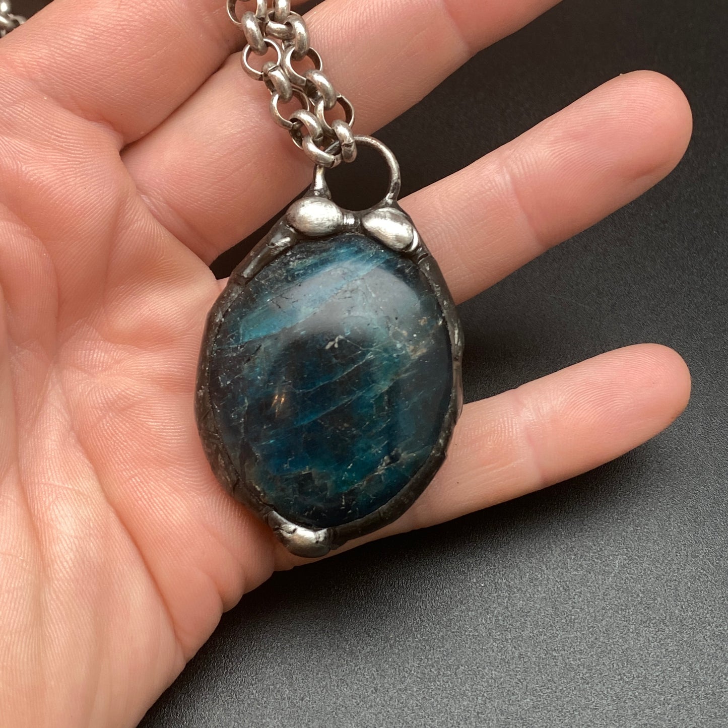 Seer ~ Blue Apatite Talisman Necklace