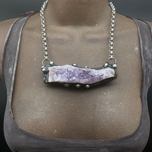 Continental ~ Amethyst Matrix Crystal Necklace