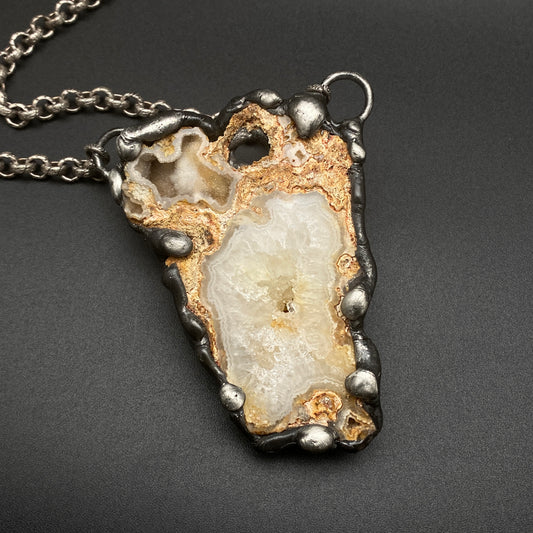 Extinction ~ Agatized Crystal Coral Necklace ~ Florida