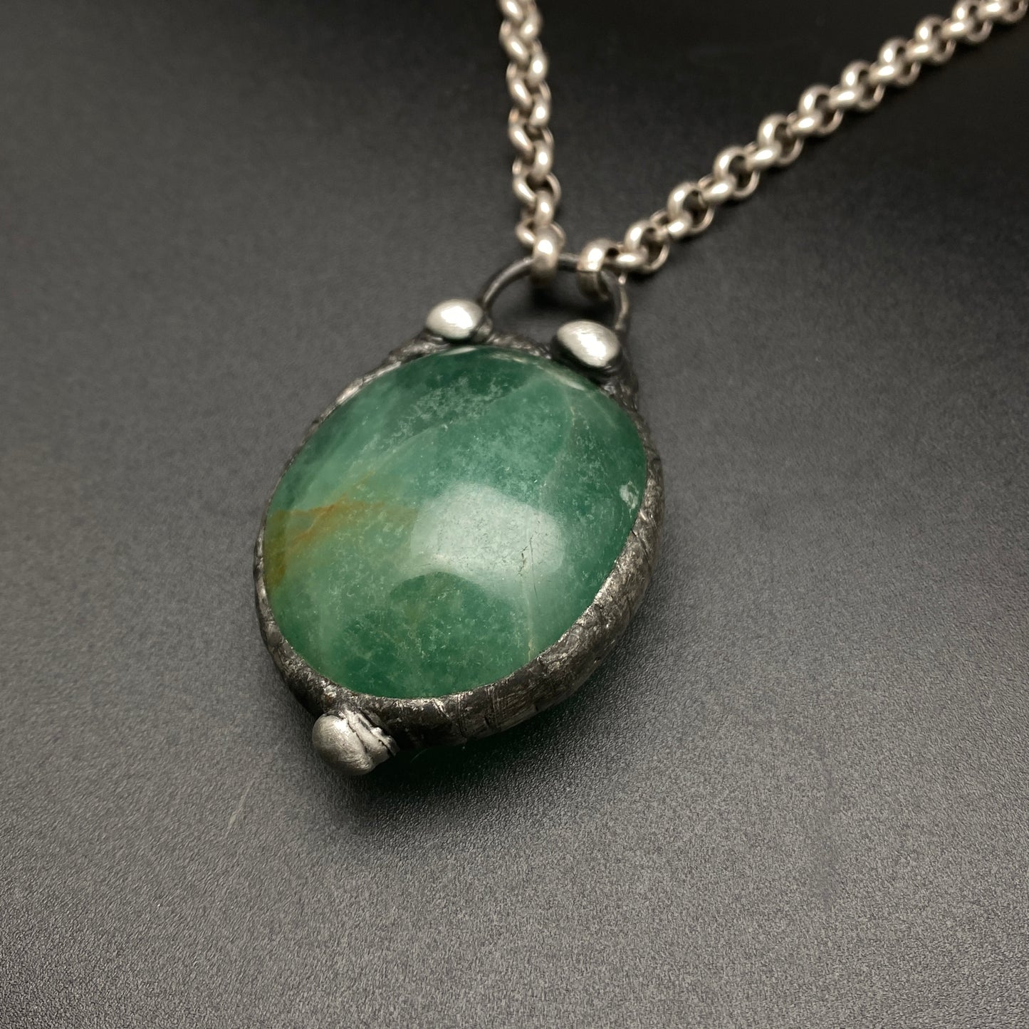 Tiny Jewel ~ Light Green Fluorite Necklace