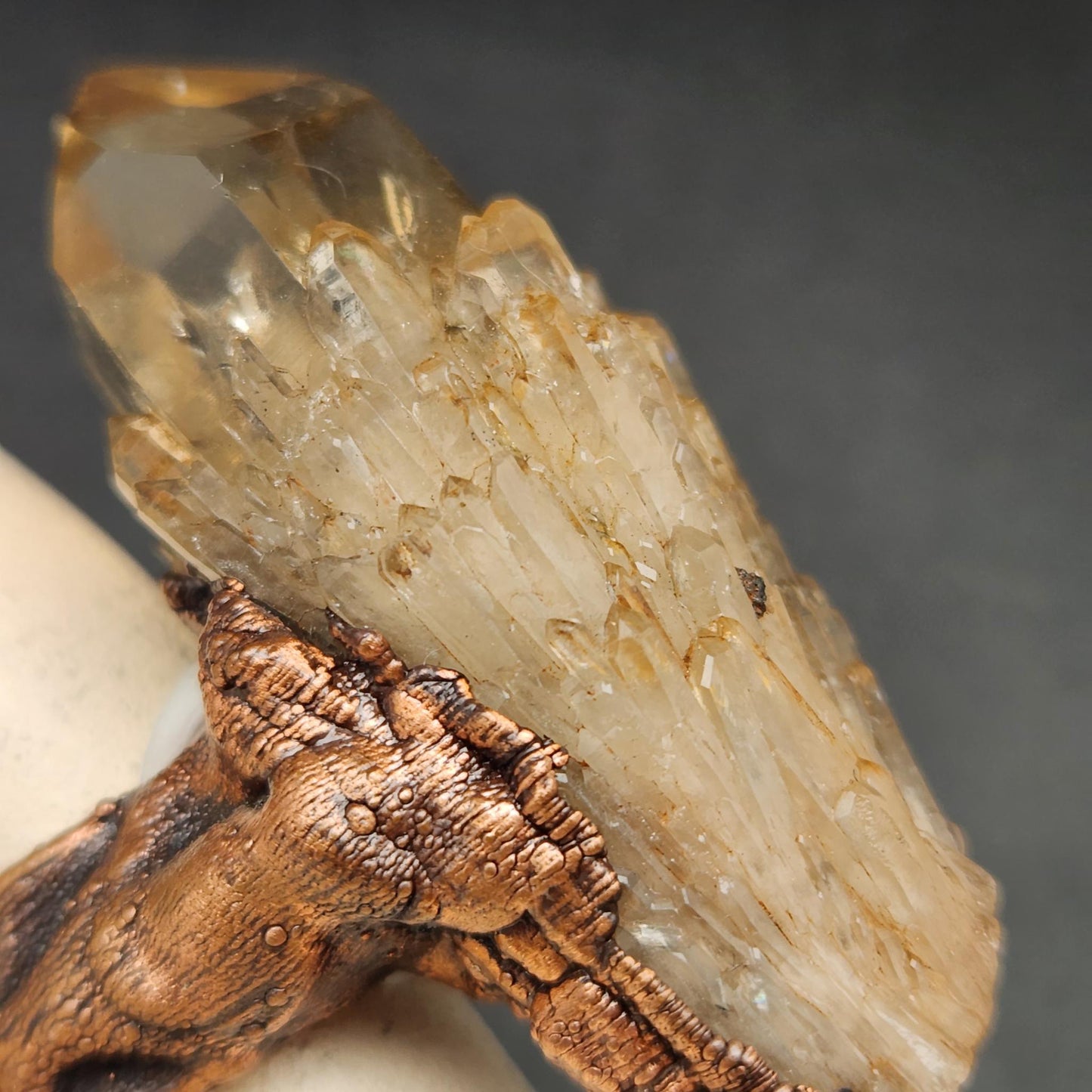 Castle For A Dreamer ~ Kundalini Citrine Point Statement Ring XL
