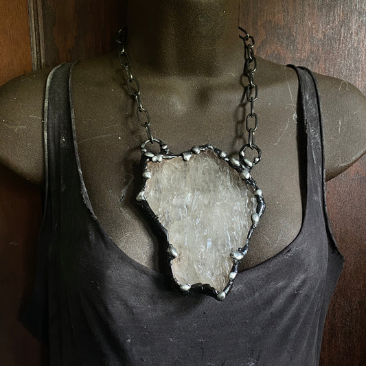 The Last Unicorn ~ Giant Elestial Smoky Quartz Necklace