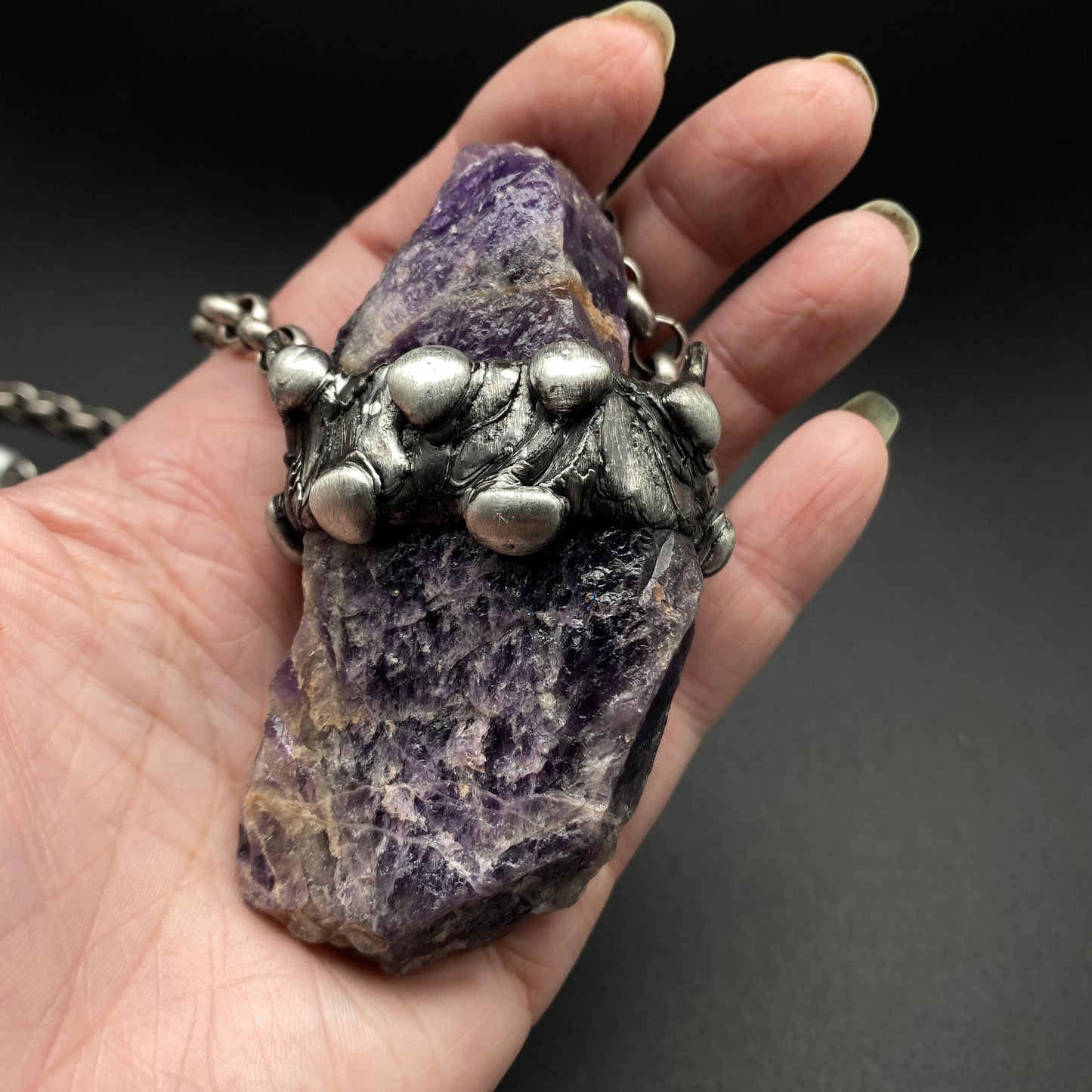 Conjure ~ Amethyst Druzy Crystal Necklace