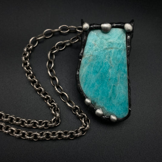 Iceberg ~ Amazonite Slab Necklace