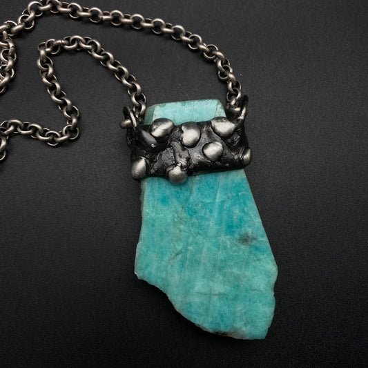 Iceberg ~ Amazonite Slab Necklace