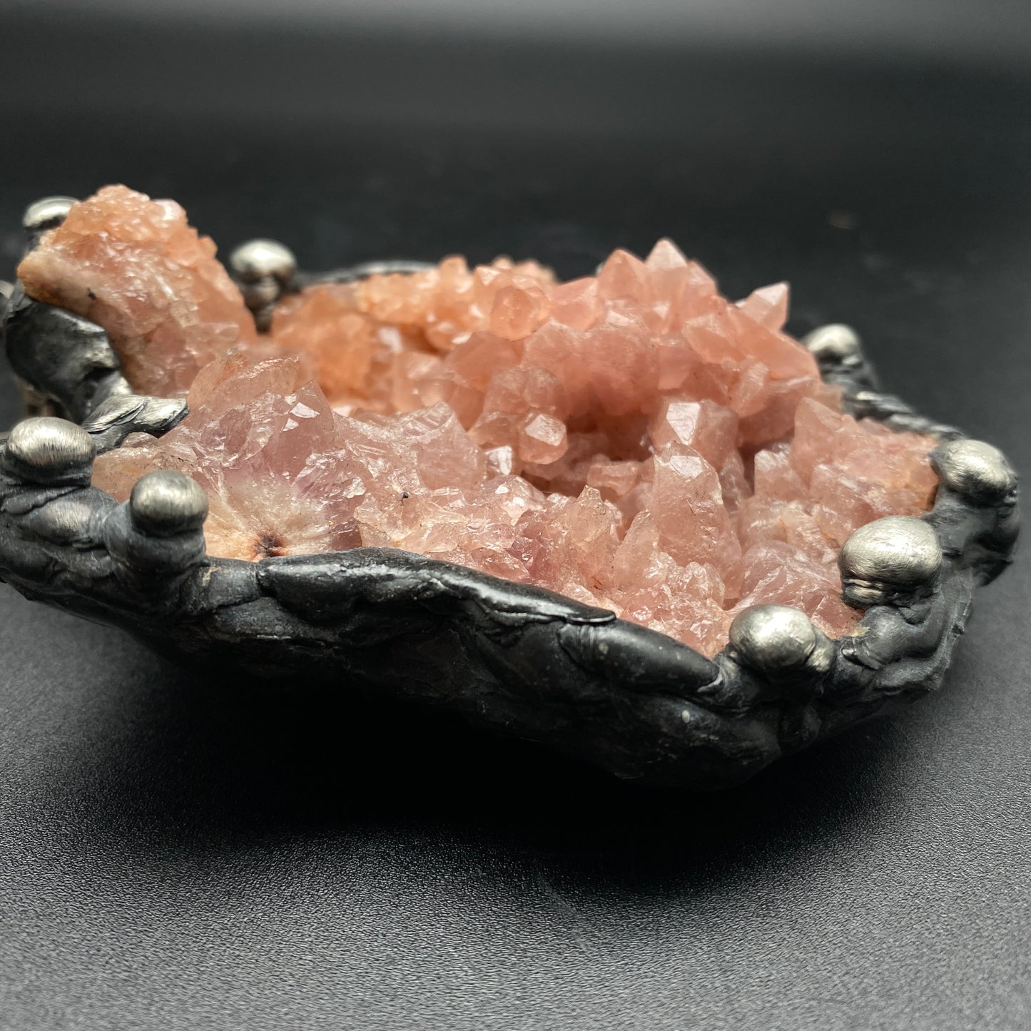 Ritual ~ Pink Amethyst Druzy Crystal Geode Necklace