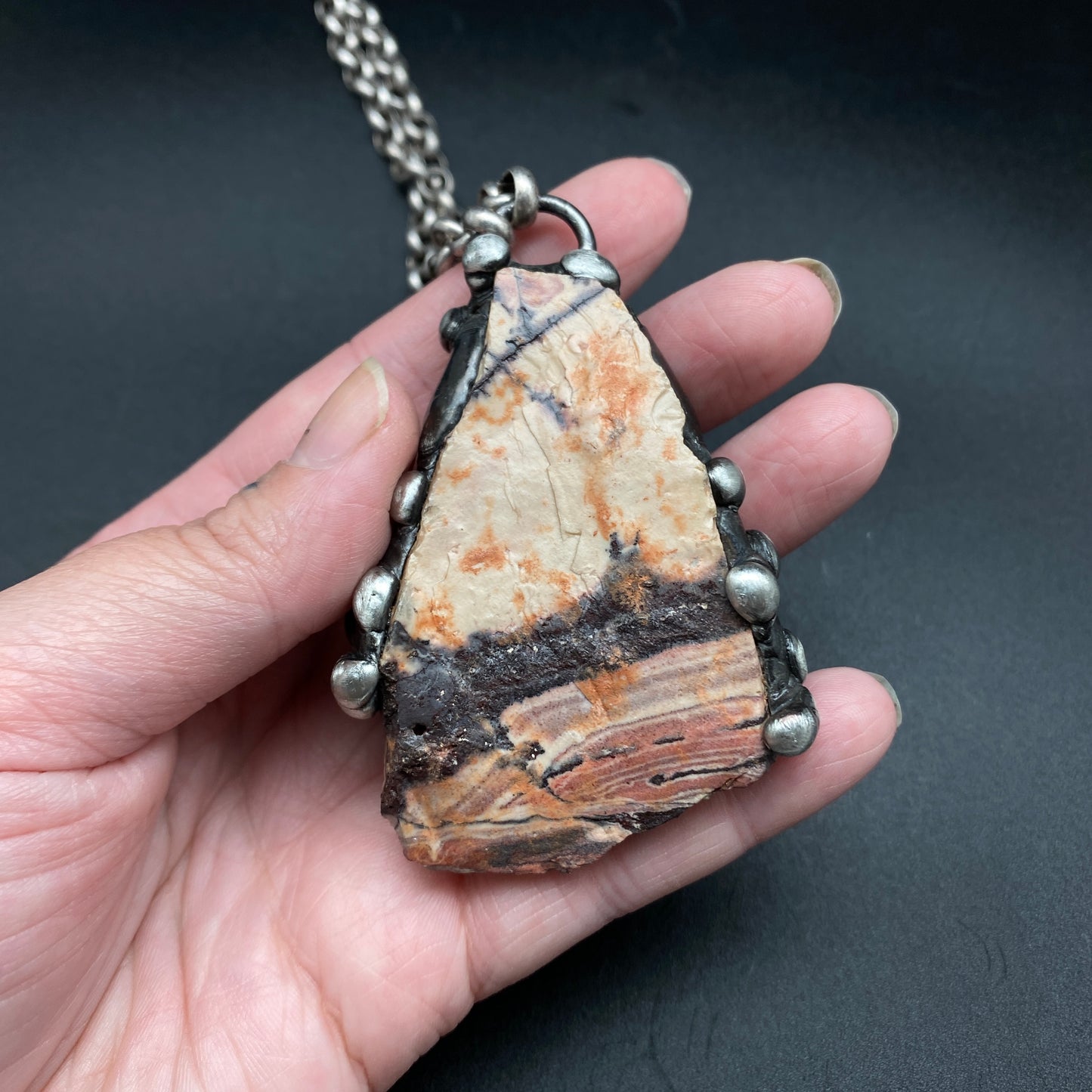 Layers ~ Bacon Agate Necklace