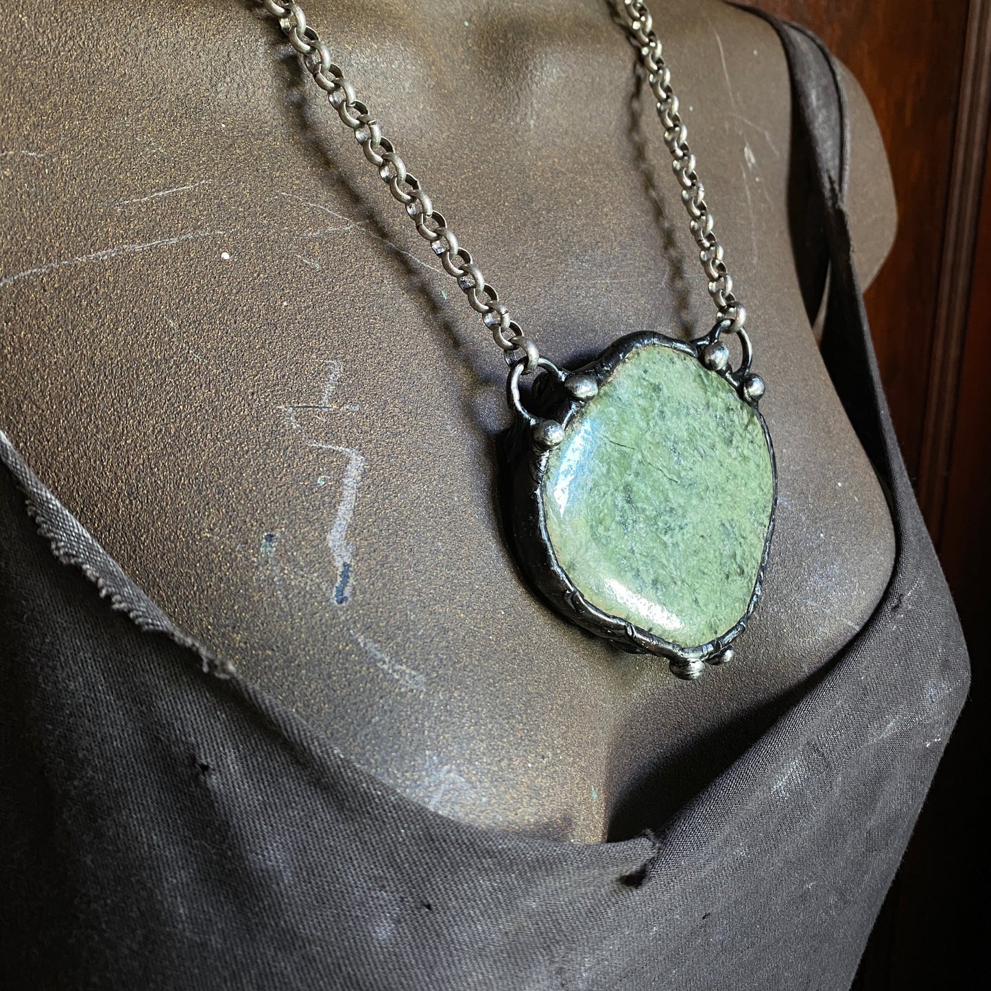 Icon ~ Green Grossular Garnet Necklace