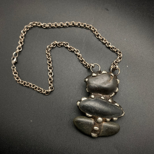 Cairn ~ Maine Beach Stone Necklace