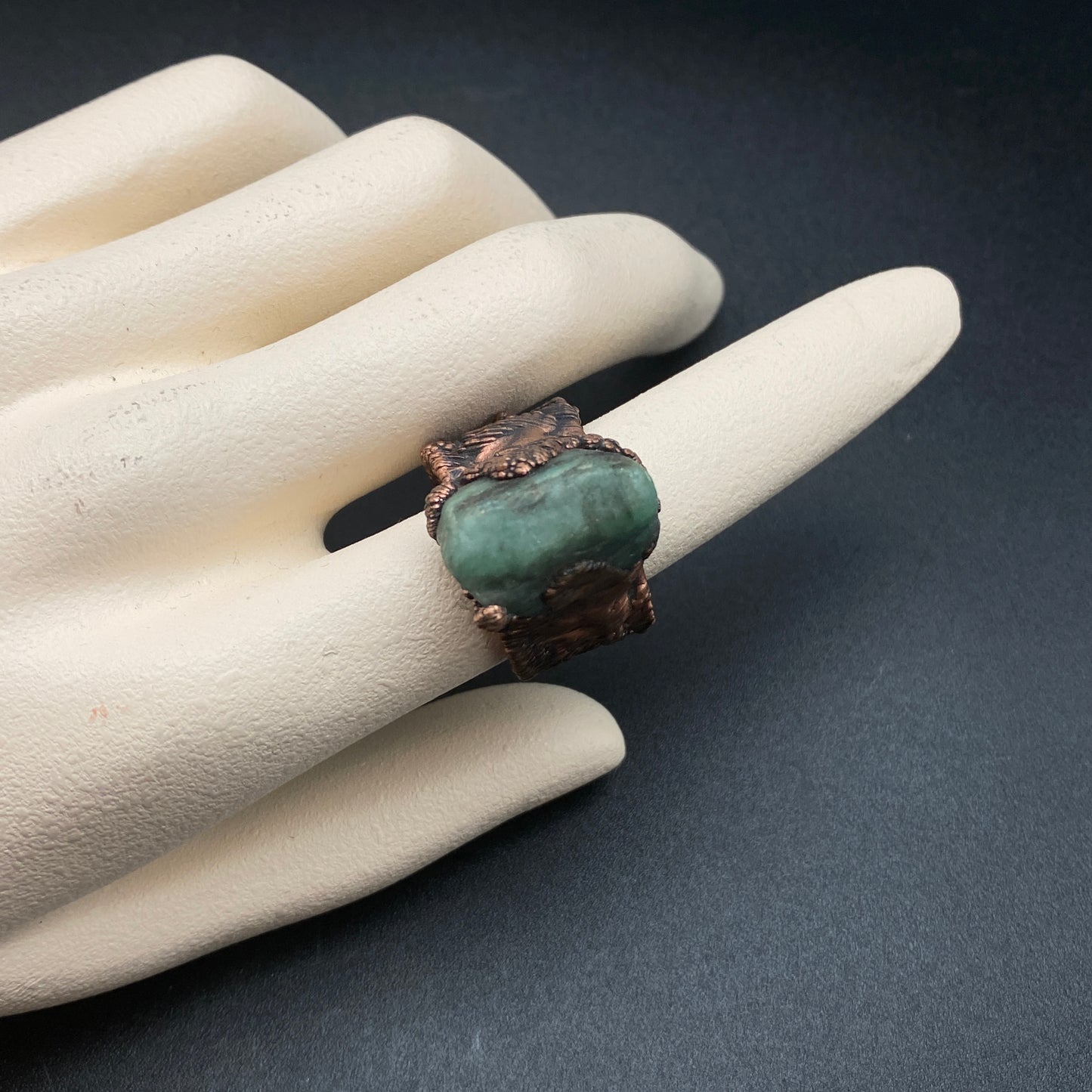 Unearthed ~ Raw Emerald Statement Ring