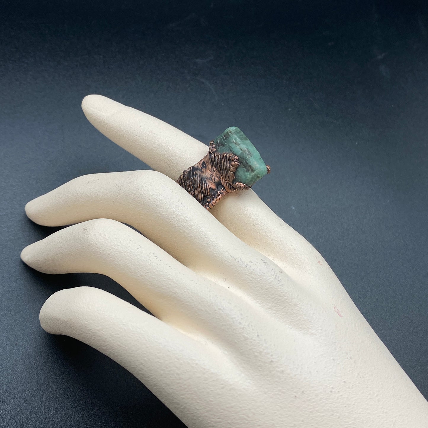 Unearthed ~ Raw Emerald Statement Ring