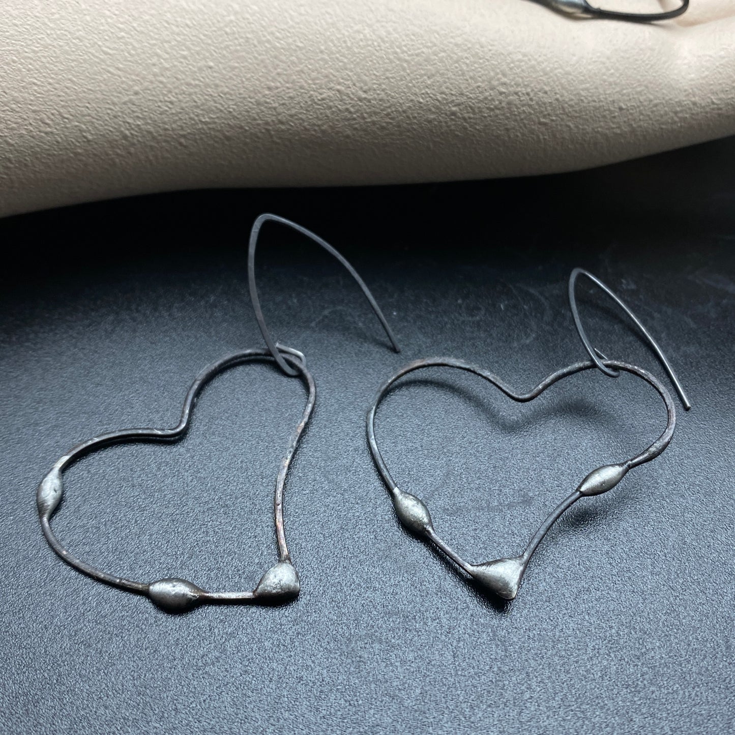 Open Heart  ~ Soldered Lightweight Heart Earrings