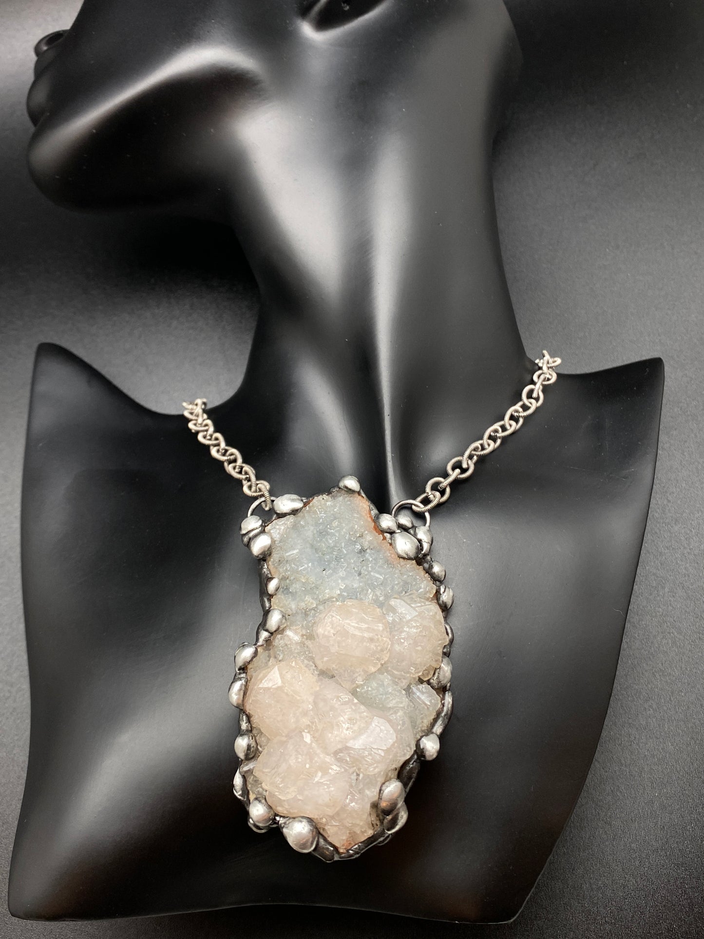 In The Clouds ~ Chalcedony & Apophylite Necklace