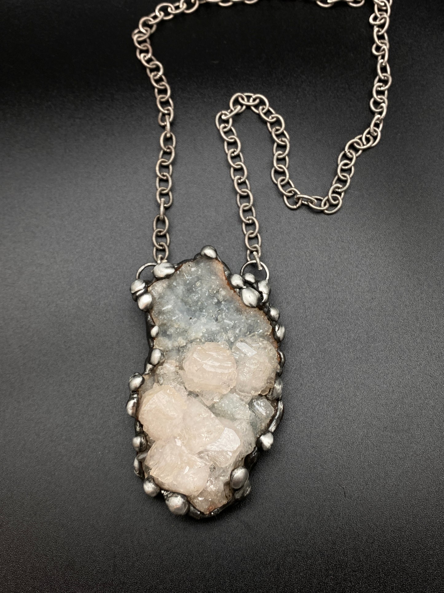 In The Clouds ~ Chalcedony & Apophylite Necklace