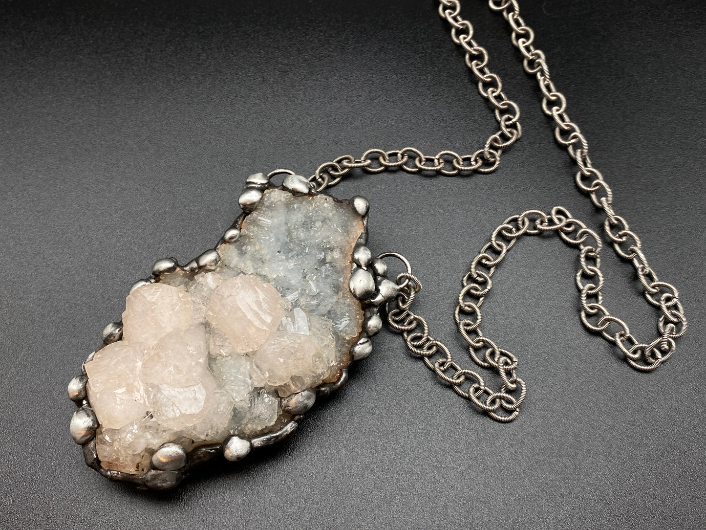 In The Clouds ~ Chalcedony & Apophylite Necklace