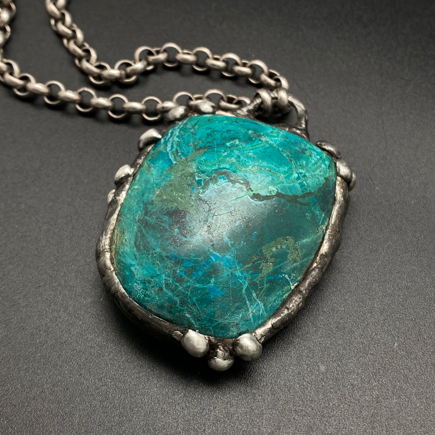 Terra ~ Large Chrysocolla Necklace