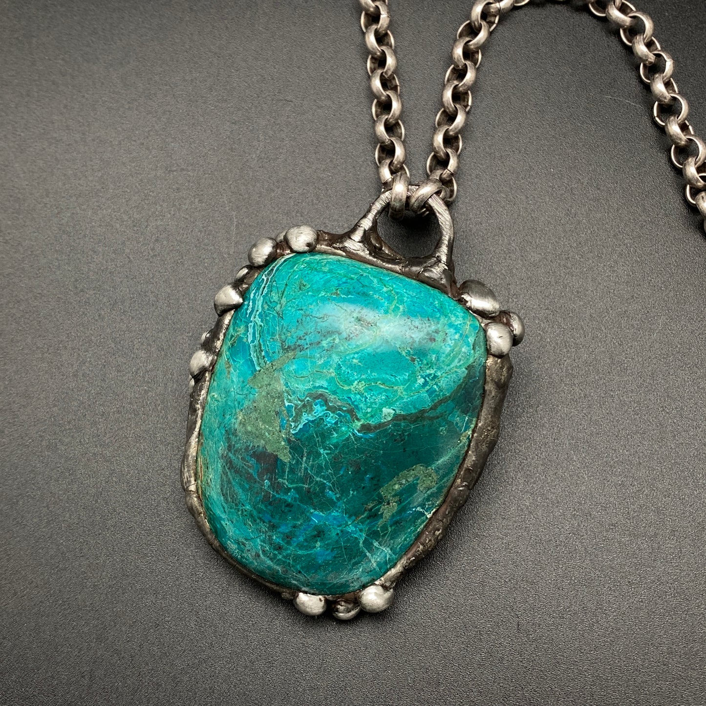Terra ~ Large Chrysocolla Necklace