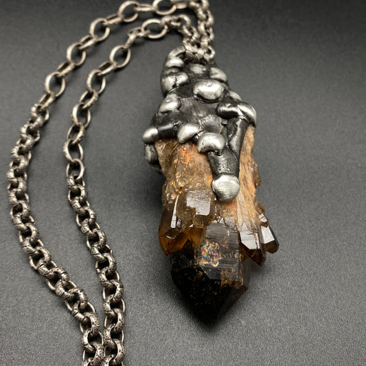 Castle For A Dreamer ~ Dark Smoky Kundalini Citrine Necklace