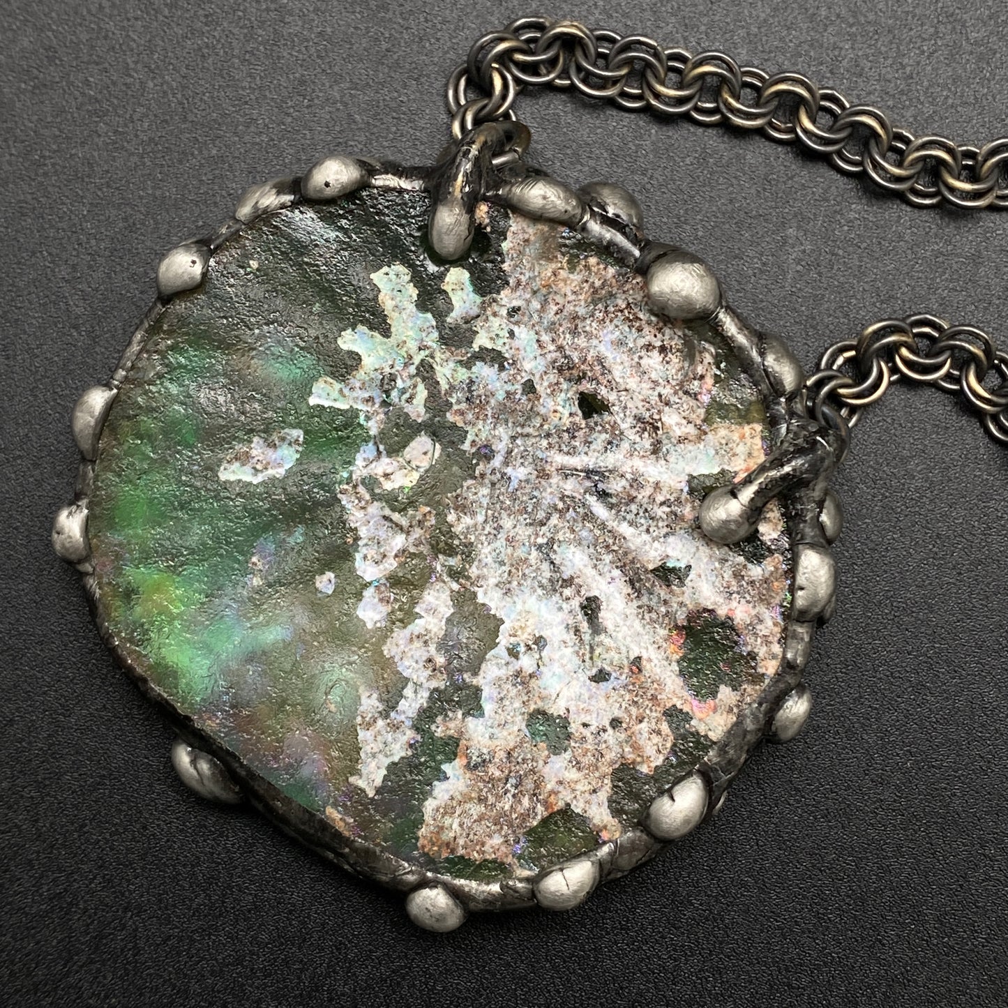 Trade ~ Ancient Roman Glass Disc Necklace