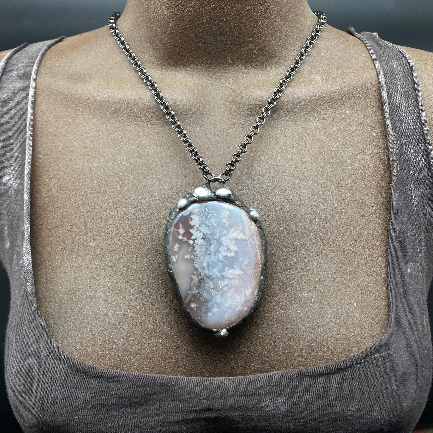 Bloom ~ Flower Agate Necklace