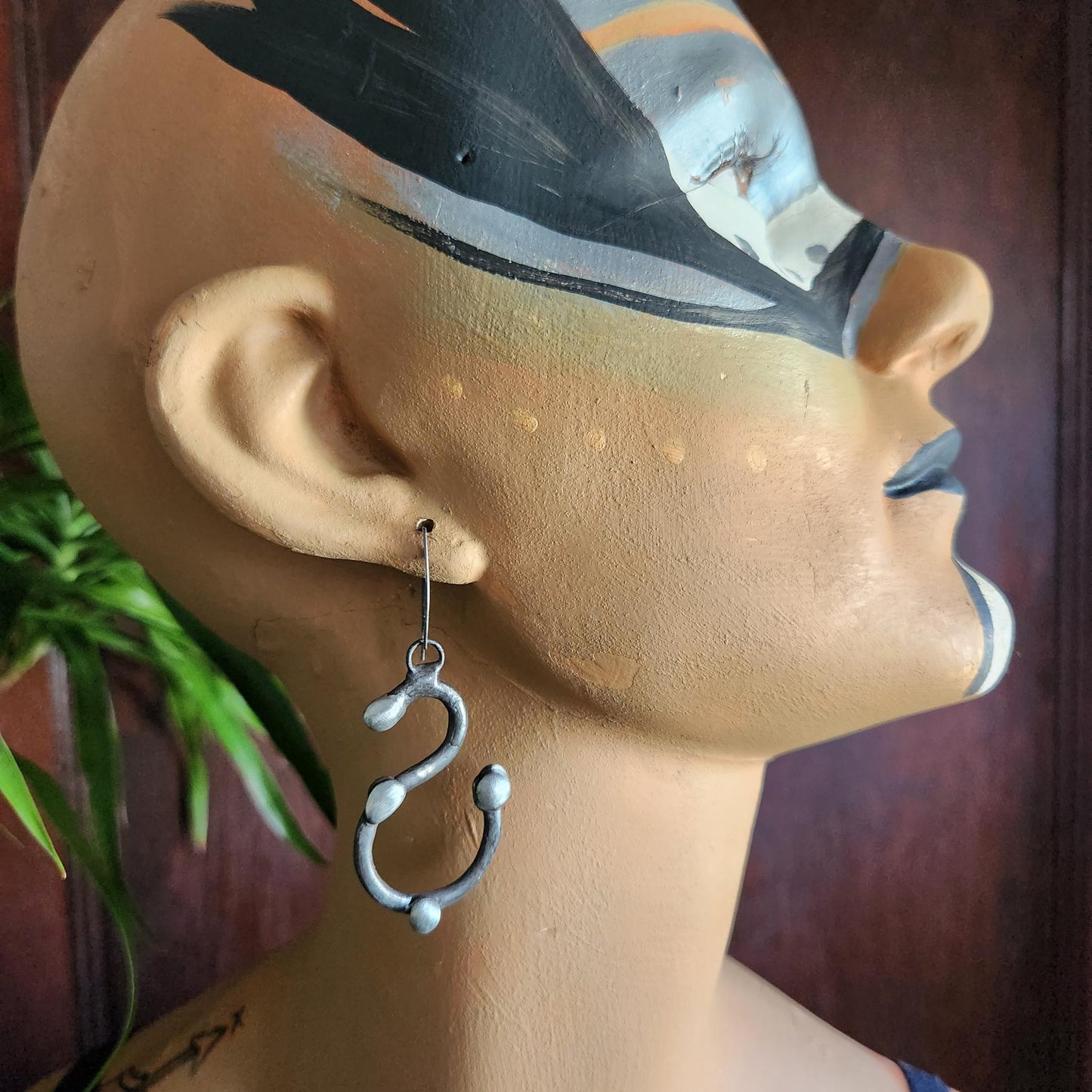 Hooked  ~ Soldered Textured Earrings