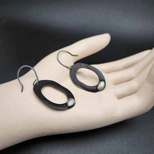 Open  ~ Soldered Textured Earrings