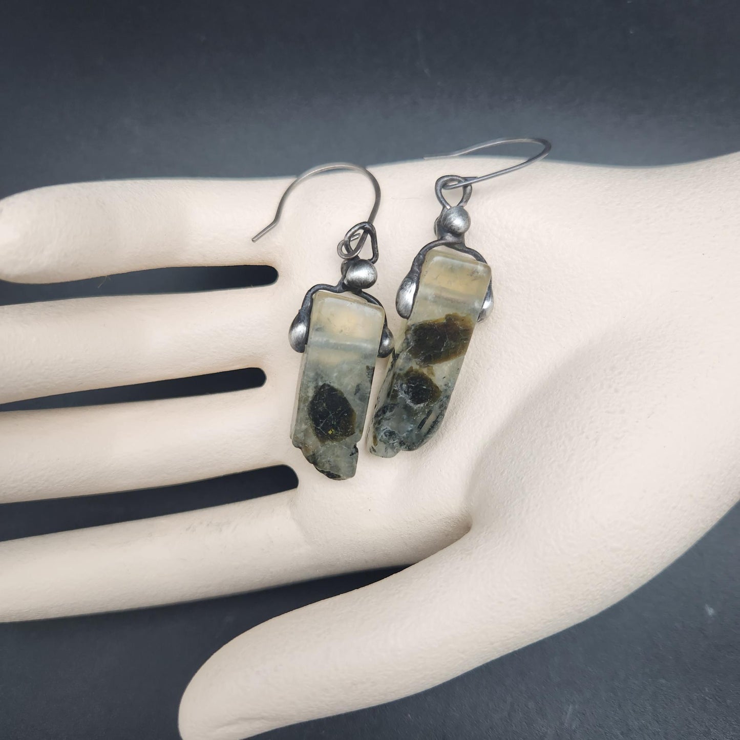 Bewitched ~ Prehnite Earrings